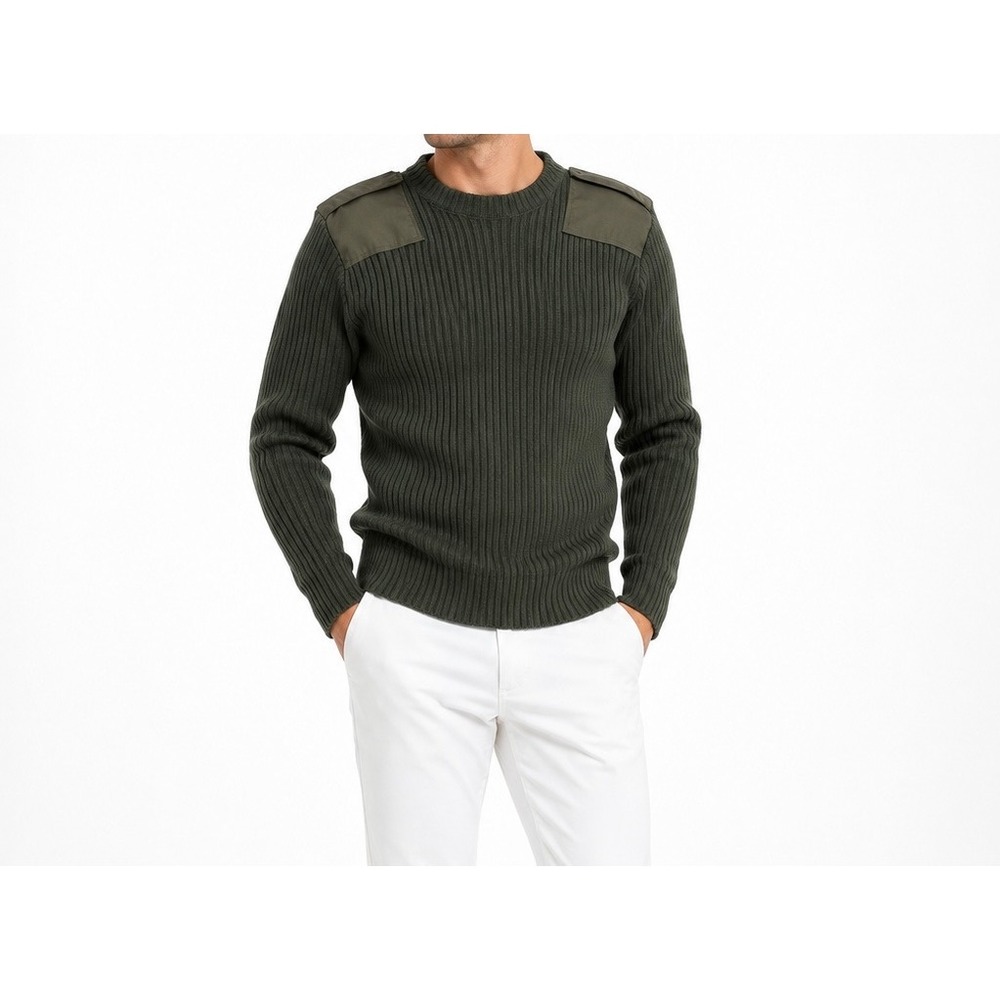 VALOR COLLECTION US Military Wool Service Sweater Green Epaulettes Size 44
